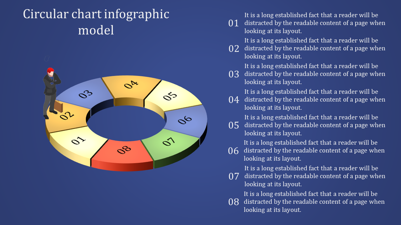 circle powerpoint template-Circular chart infographic model